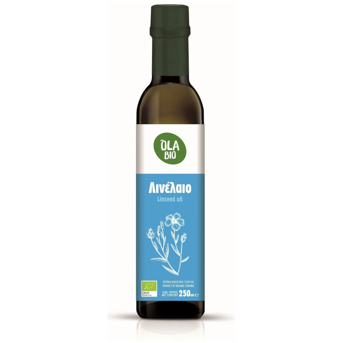 Ola Bio Λινέλαιο Ψυχρής Έκθλιψης Βιολογικό 250ml viologiko-linelaio-psixris-ekthlipsis-ola-bio-250ml